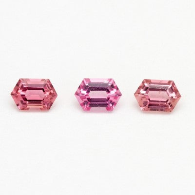6x4mm Hexagonal Cut Pink Tourmaline