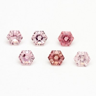 5mm Hexagonal Cut Pink Tourmaline