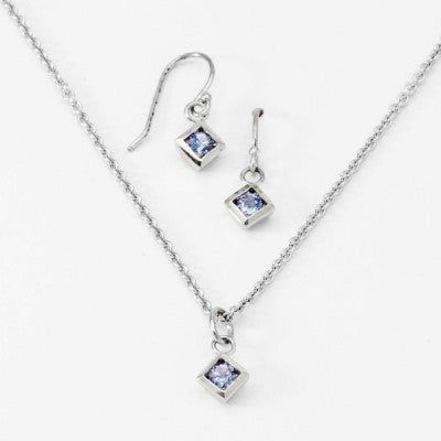 3mm Round Tanzanite 14k white gold Suite