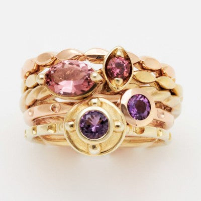 Designers Pick Mixed Gemstone Stacking Rings 002