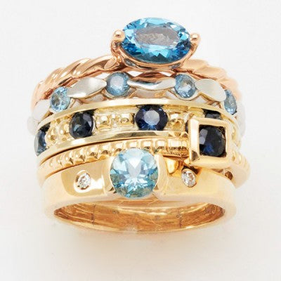 Designers Pick Mixed Gemstone Stacking Rings 003