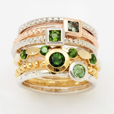 Designers Pick Mixed Gemstone Stacking Rings 005