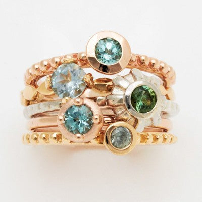 Designers Pick Mixed Gemstone Stacking Rings 008