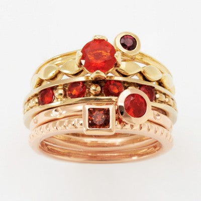 Designers Pick Mixed Gemstone Stacking Rings 013