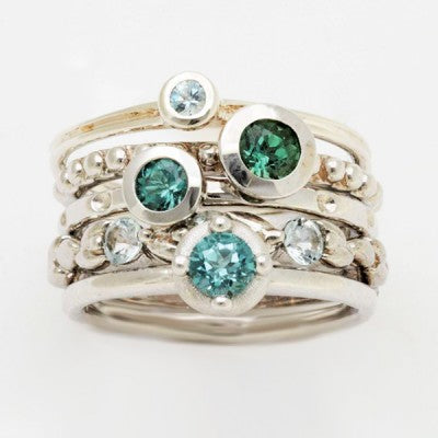 Designers Pick Mixed Gemstone Stacking Rings 015