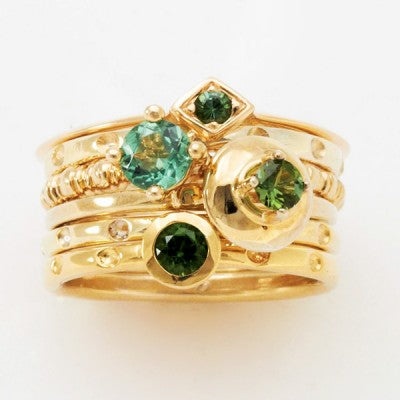 Designers Pick Mixed Gemstone Stacking Rings 017