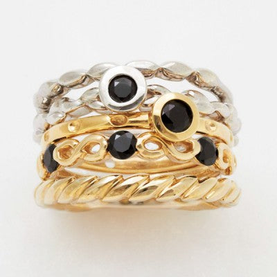 Designers Pick Mixed Gemstone Stacking Rings 019