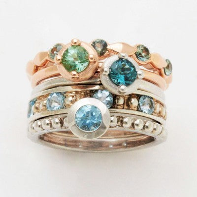 Designers Pick Mixed Gemstone Stacking Rings 020
