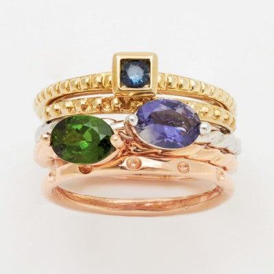 Designers Pick Mixed Gemstone Stacking Rings 021