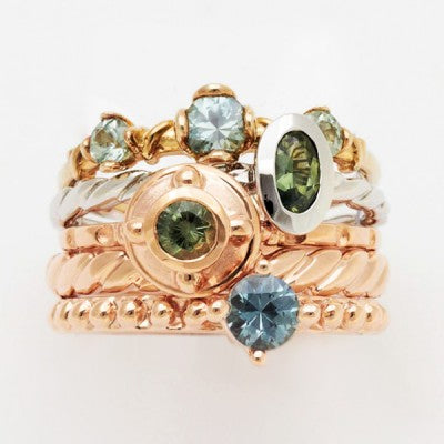 Designers Pick Mixed Gemstone Stacking Rings 022