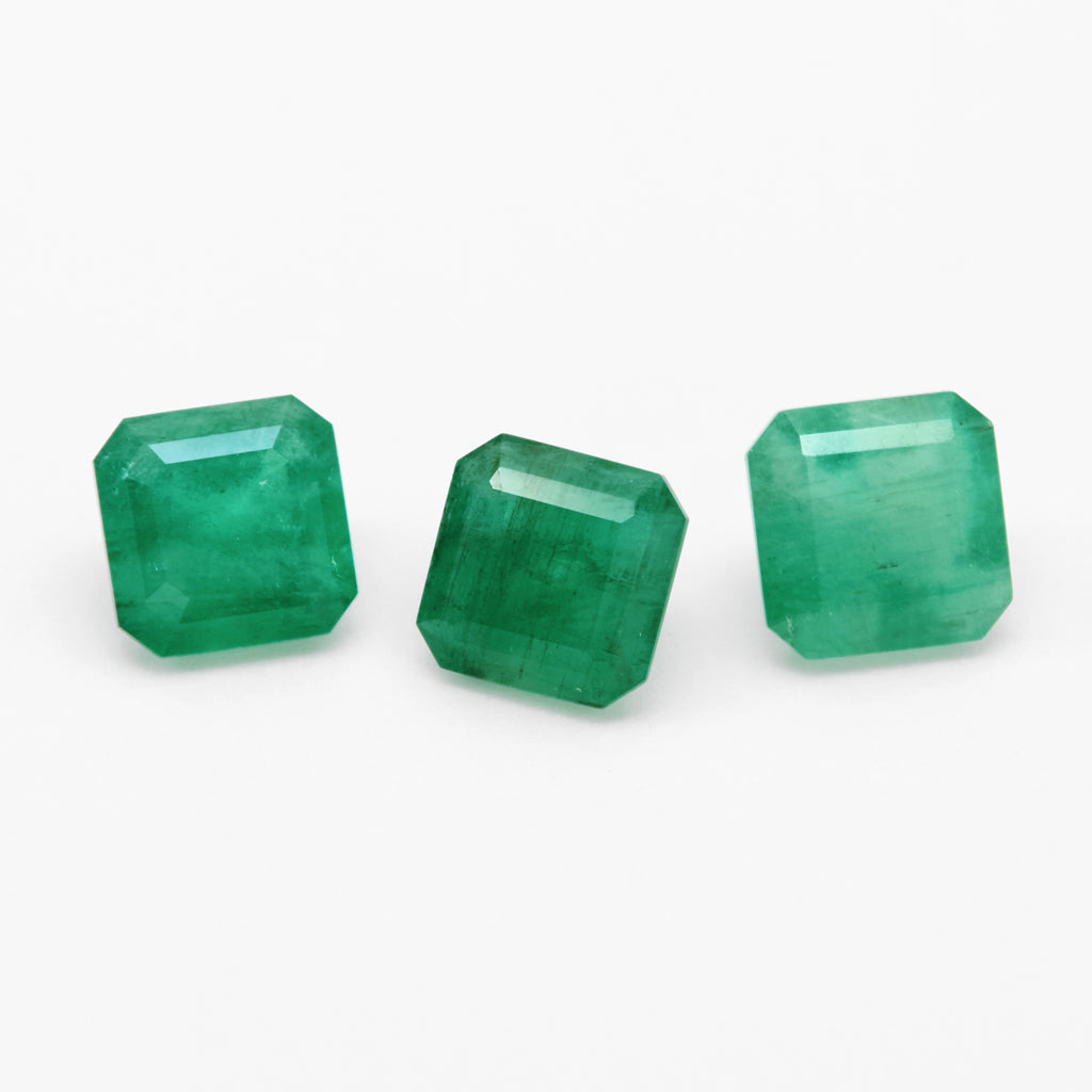 0.75 to 1ct One-of-a-Kind Emerald Cut Brazilian Emeralds