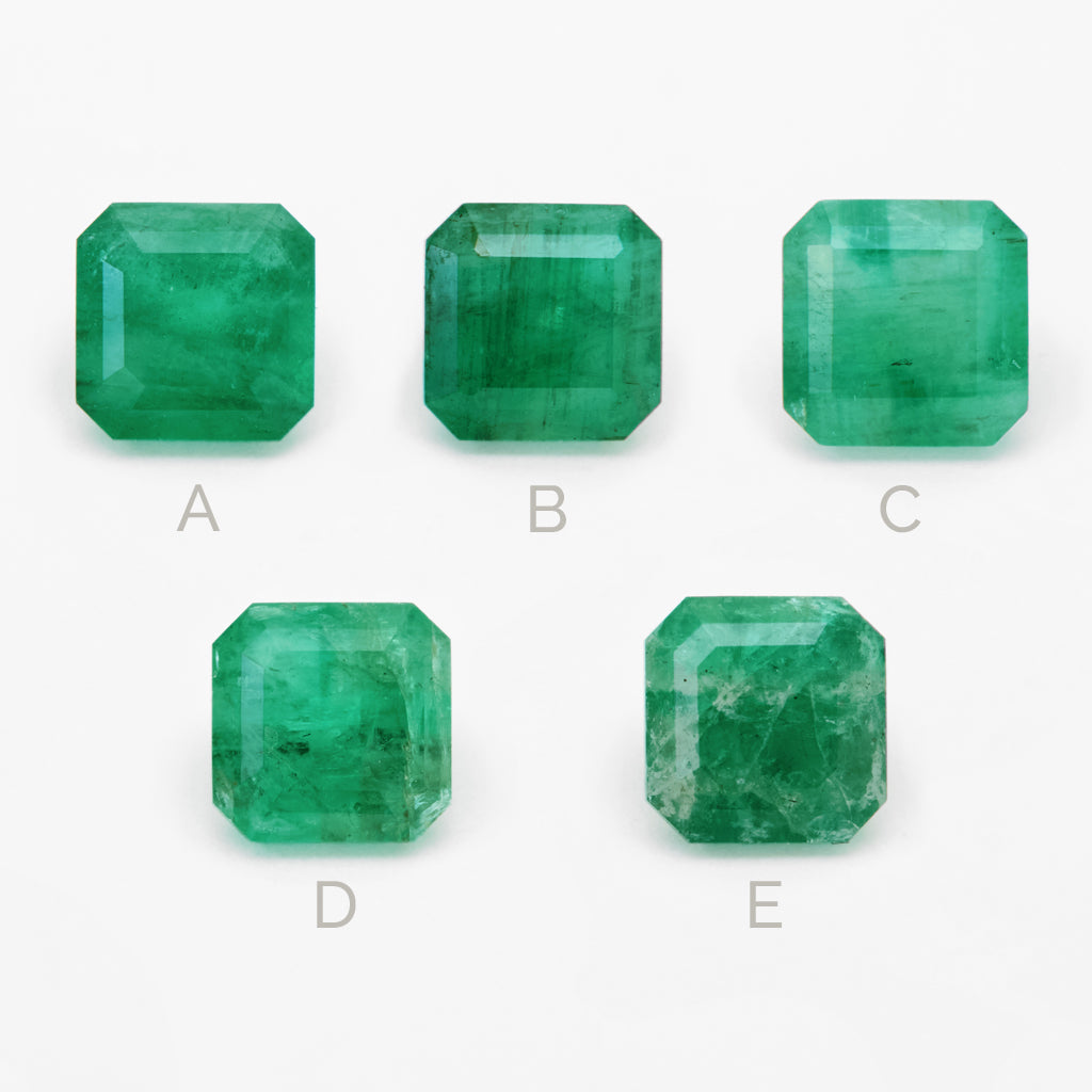 0.75 to 1ct One-of-a-Kind Emerald Cut Brazilian Emeralds
