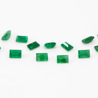 3x2mm AA Dark Brazilian Emerald Baguettes