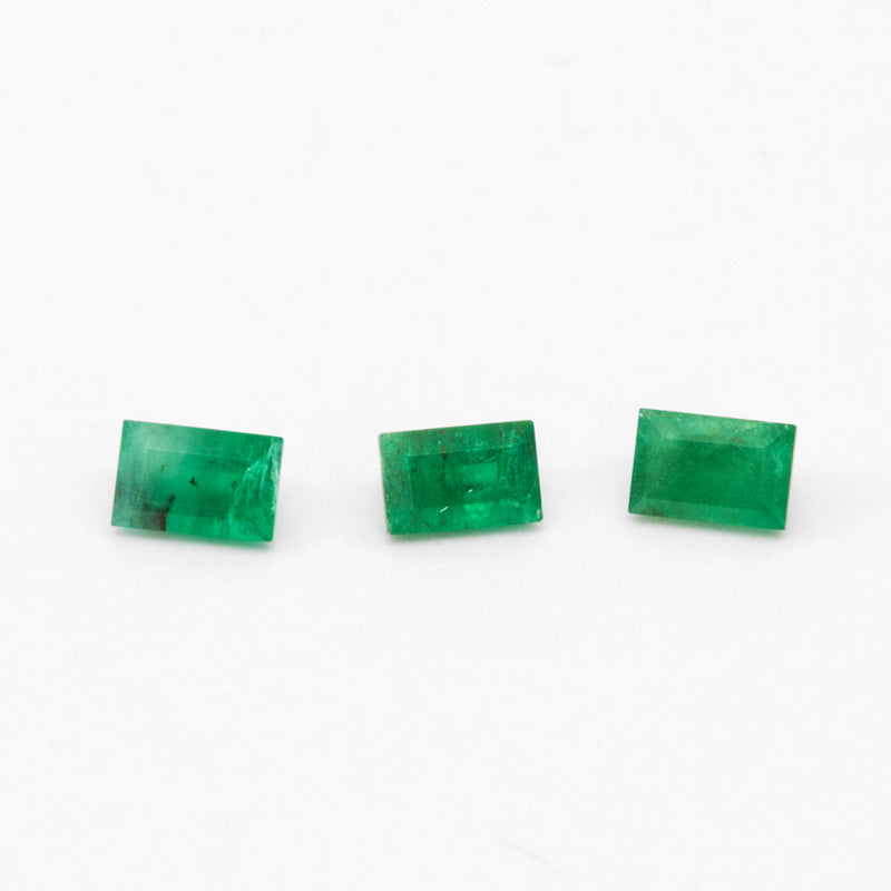3x2mm AA Dark Brazilian Emerald Baguettes