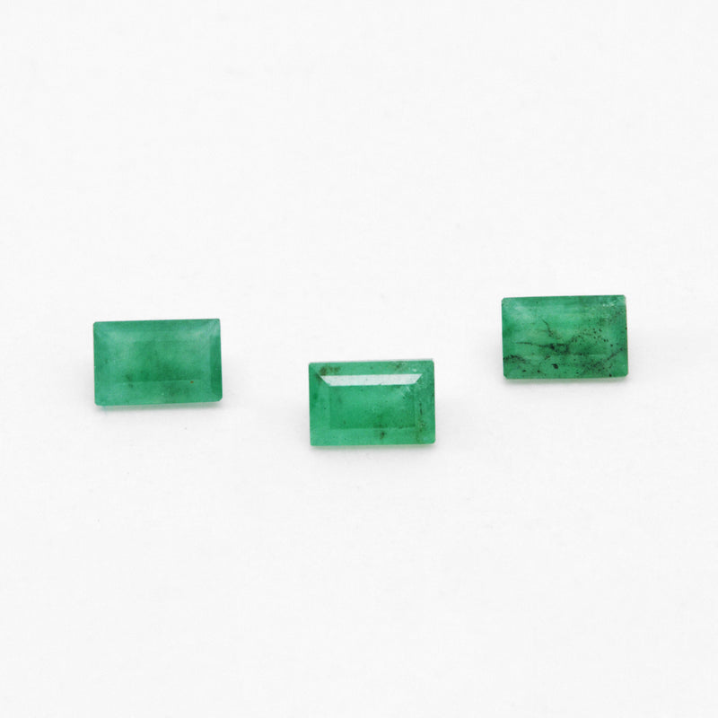 3x2mm A Dark Brazilian Emerald Baguettes