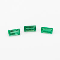 4x2 to 5x2.5mm AAA Dark Brazilian Emerald Baguettes