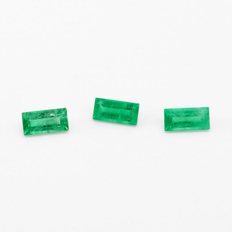 4x2 to 5x2.5mm AA Dark Brazilian Emerald Baguettes