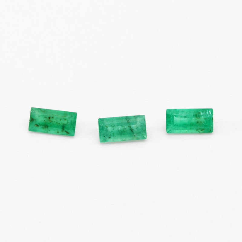 4x2 to 5x2.5mm A Dark Brazilian Emerald Baguettes