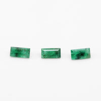 4x2 to 5x2.5mm B Dark Brazilian Emerald Baguettes