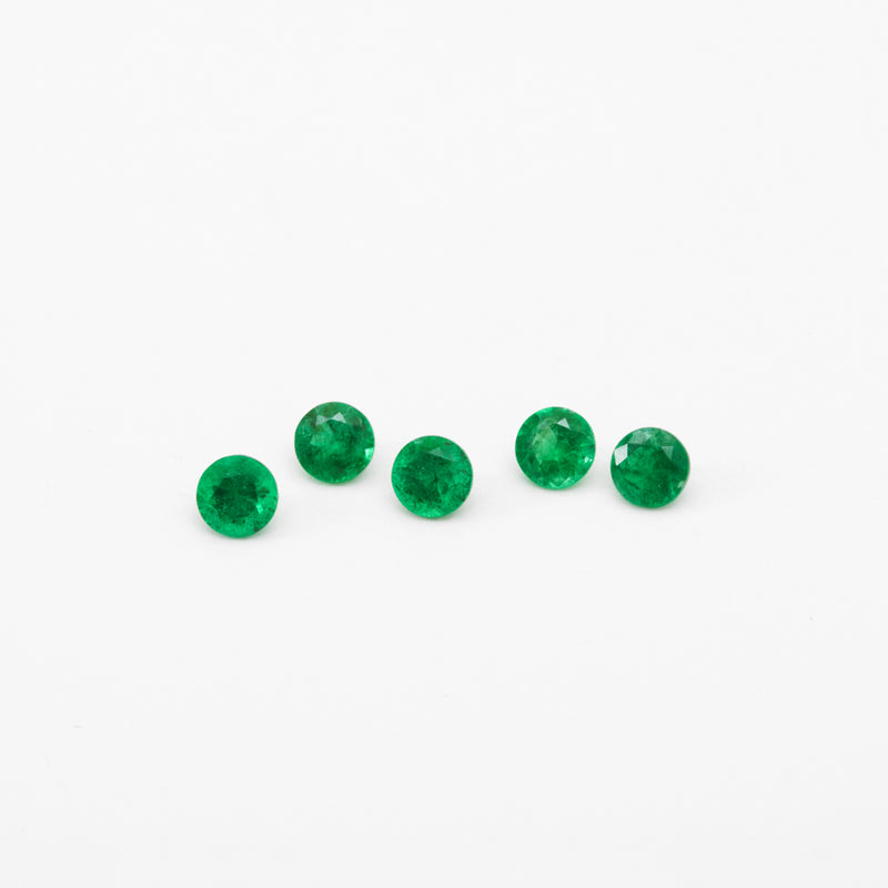 1 to 3.75mm AAA Dark Brazilian Emerald Rounds