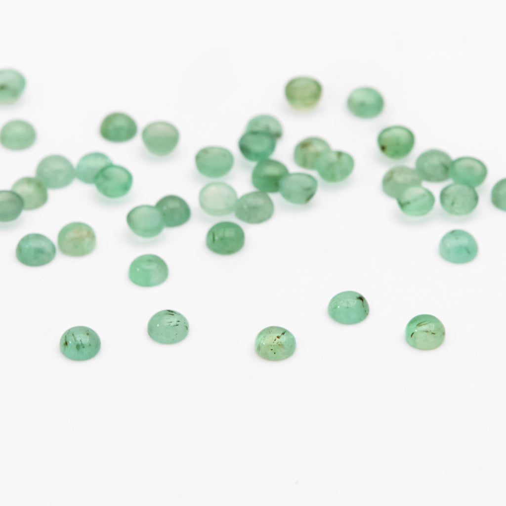 2mm A Medium Brazilian Emerald Round Cabs