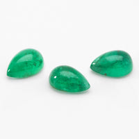6x4mm AAA Dark Brazilian Emerald Pear Cabs