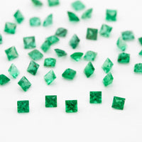 1.5 to 3mm AAA Dark Brazilian Emerald Princess Cuts