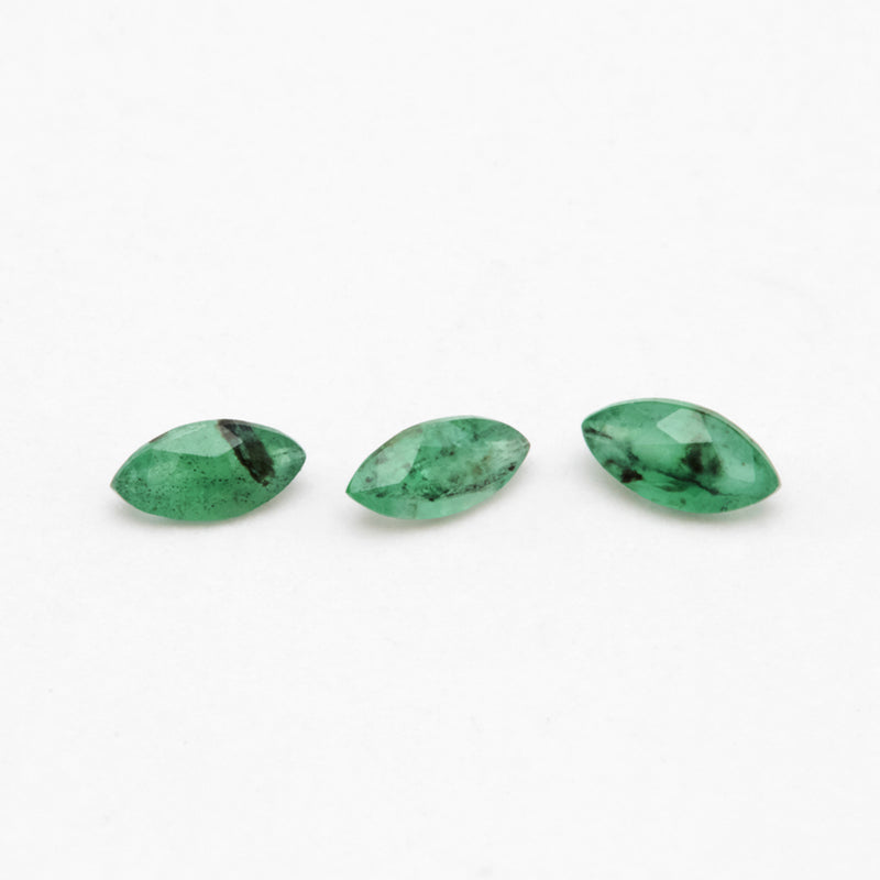 3x1.5mm B Dark Brazilian Emerald Marquise