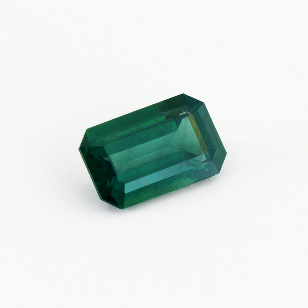 1.41ct Peacock Green Nigerian Sapphire Emerald Cut – Columbia Gem