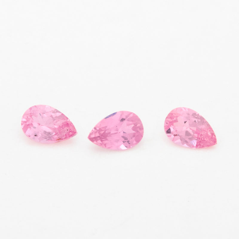 3x2 to 4x2.5mm Light Pink Untreated Tanzanian Sapphire Pears