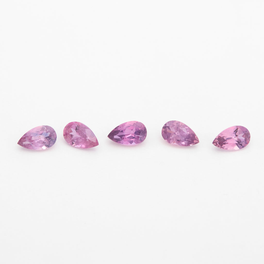 3x2 to 5x3mm Untreated Fuchsia Winza Sapphire Pears