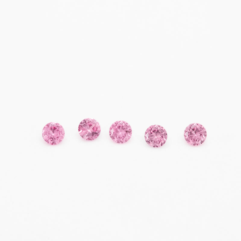 1 to 3.75mm Light Pink Untreated Tanzanian Sapphire Rounds