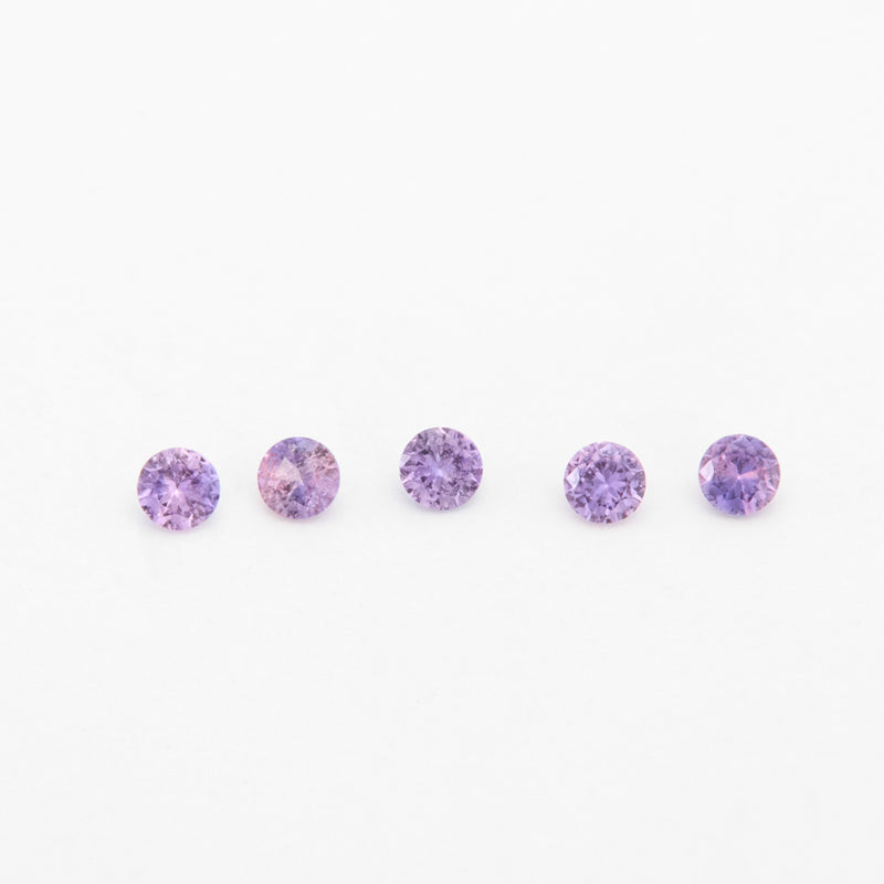 1 to 3.75mm Lavender Untreated Winza Sapphire Rounds