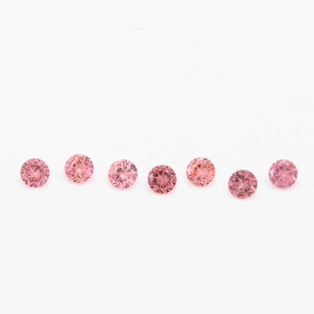 1 to 3.75mm Dark Padparadscha Untreated Winza Sapphire Rounds