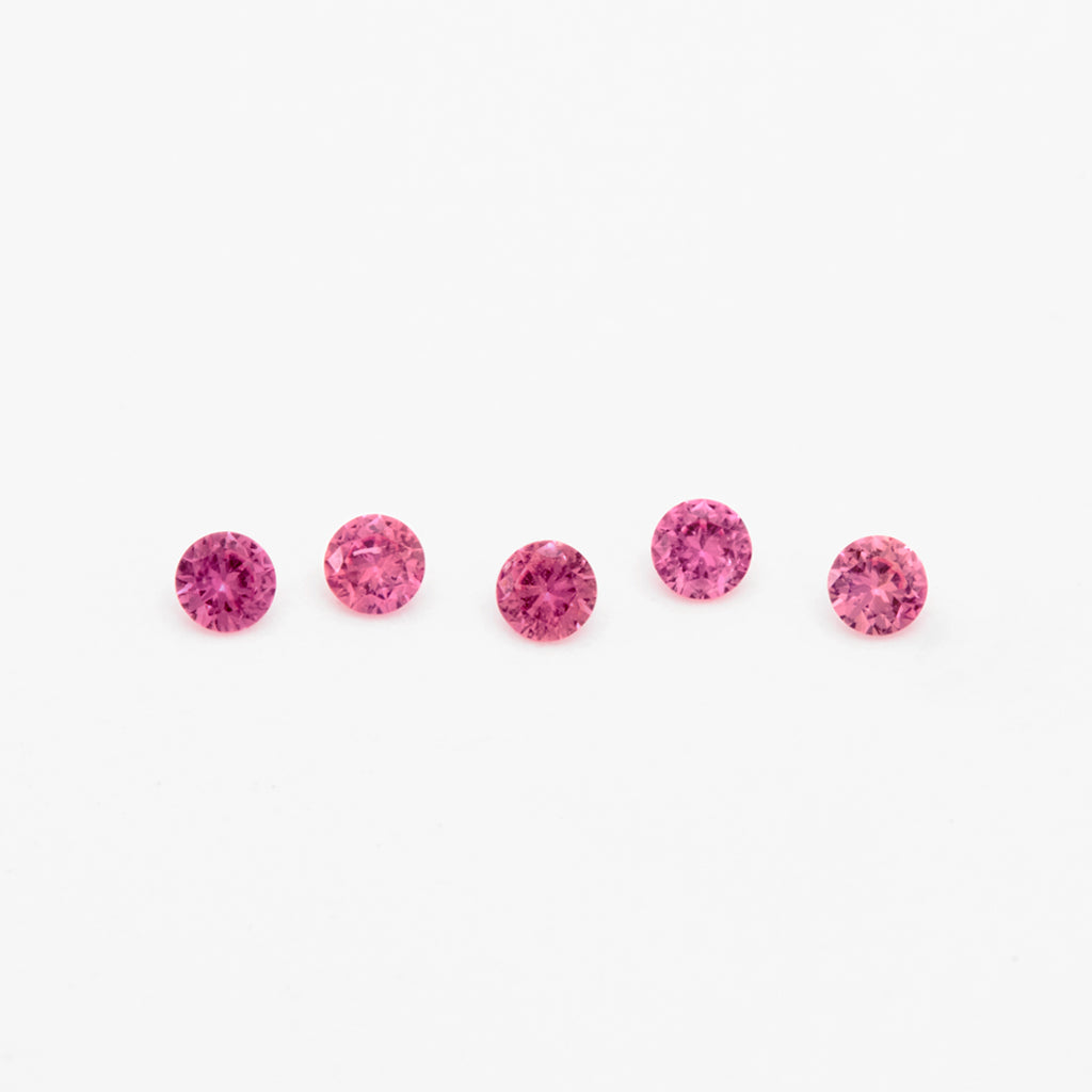 1 to 3.75mm Dark Pink Untreated Winza Sapphire Rounds