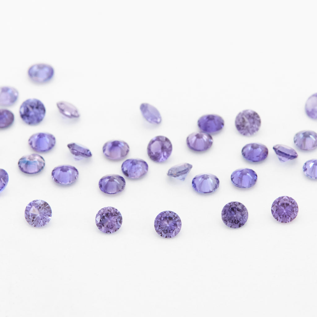 1 to 3.75mm Purple Untreated Winza Sapphire Rounds