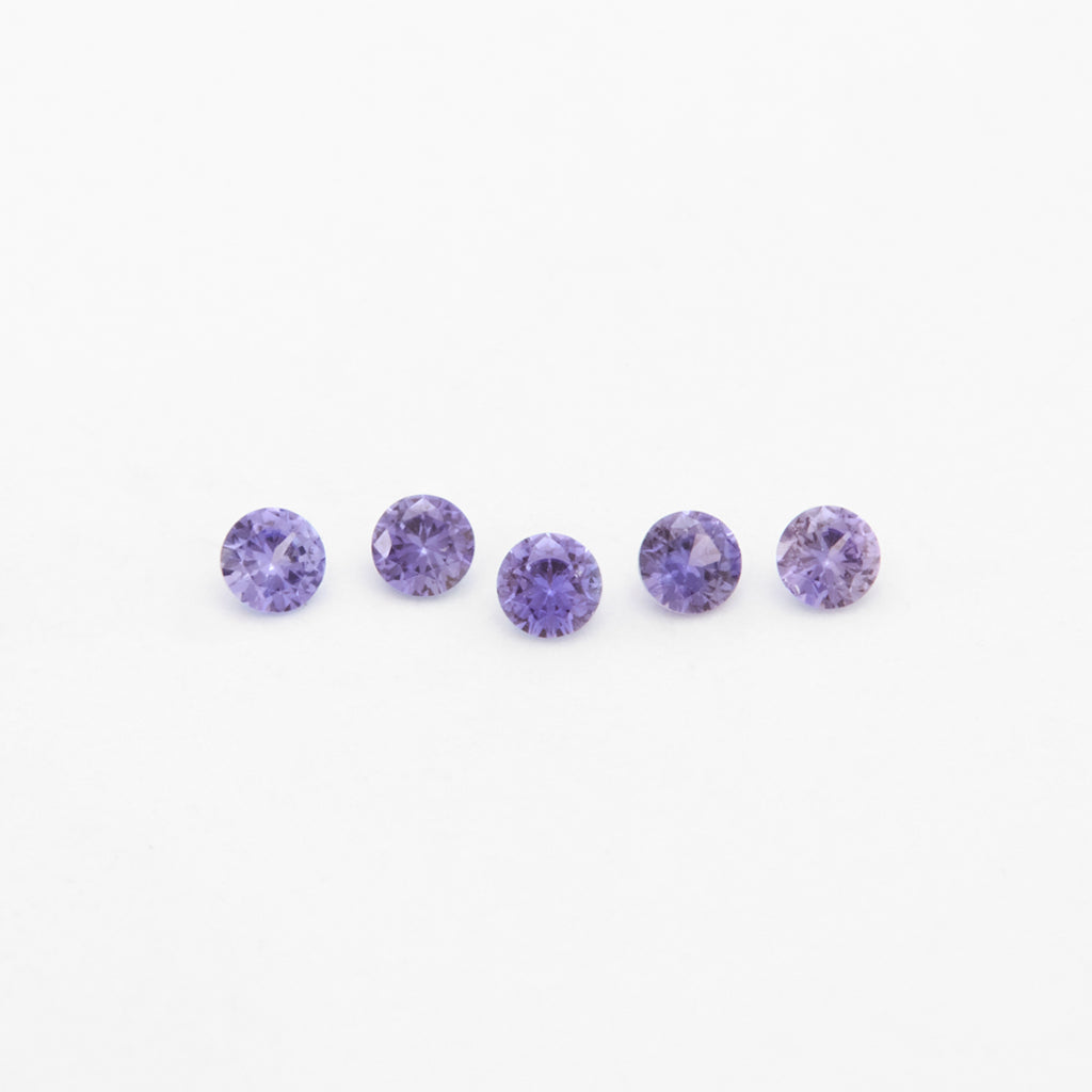 1 to 3.75mm Purple Untreated Winza Sapphire Rounds