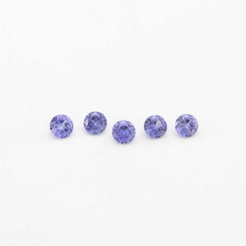 1 to 3.75mm Purple Untreated Tanzanian Sapphire Rounds