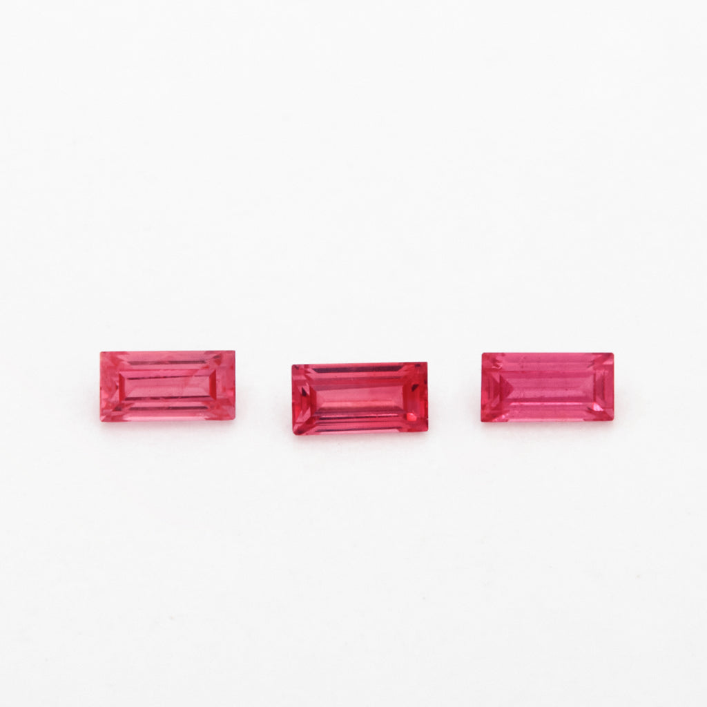 3x1.5 to 5x2.5mm Untreated Bright Winza Ruby Baguettes