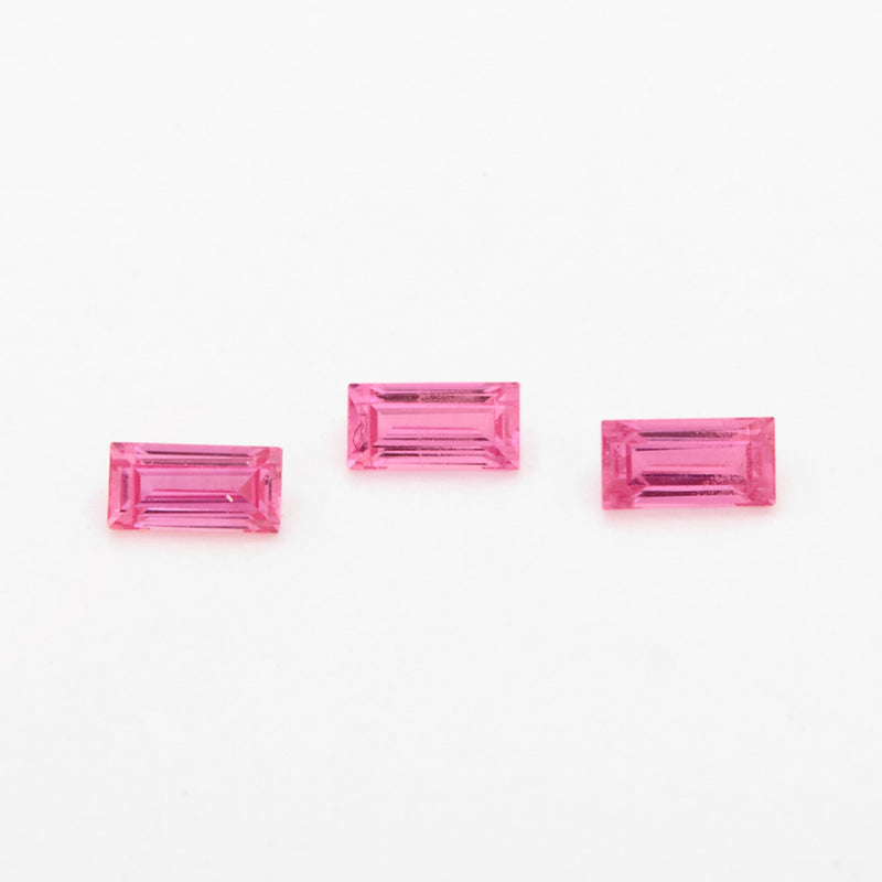3x1.5 to 5x2.5mm Dark Pink Untreated Winza Sapphire Baguettes