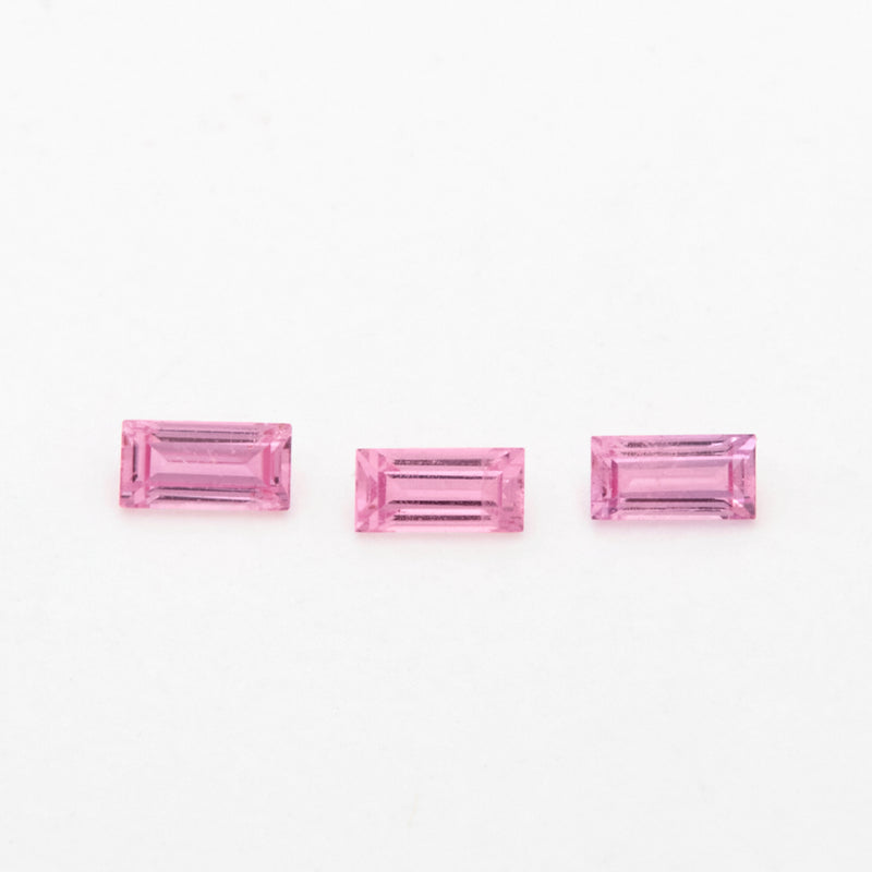 3x1.5 to 4x2mm Light Pink Untreated Winza Sapphire Baguettes