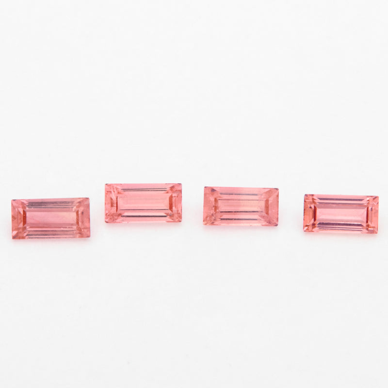 3x1.5 to 5x2.5mm Padparadscha Untreated Winza Sapphire Baguettes