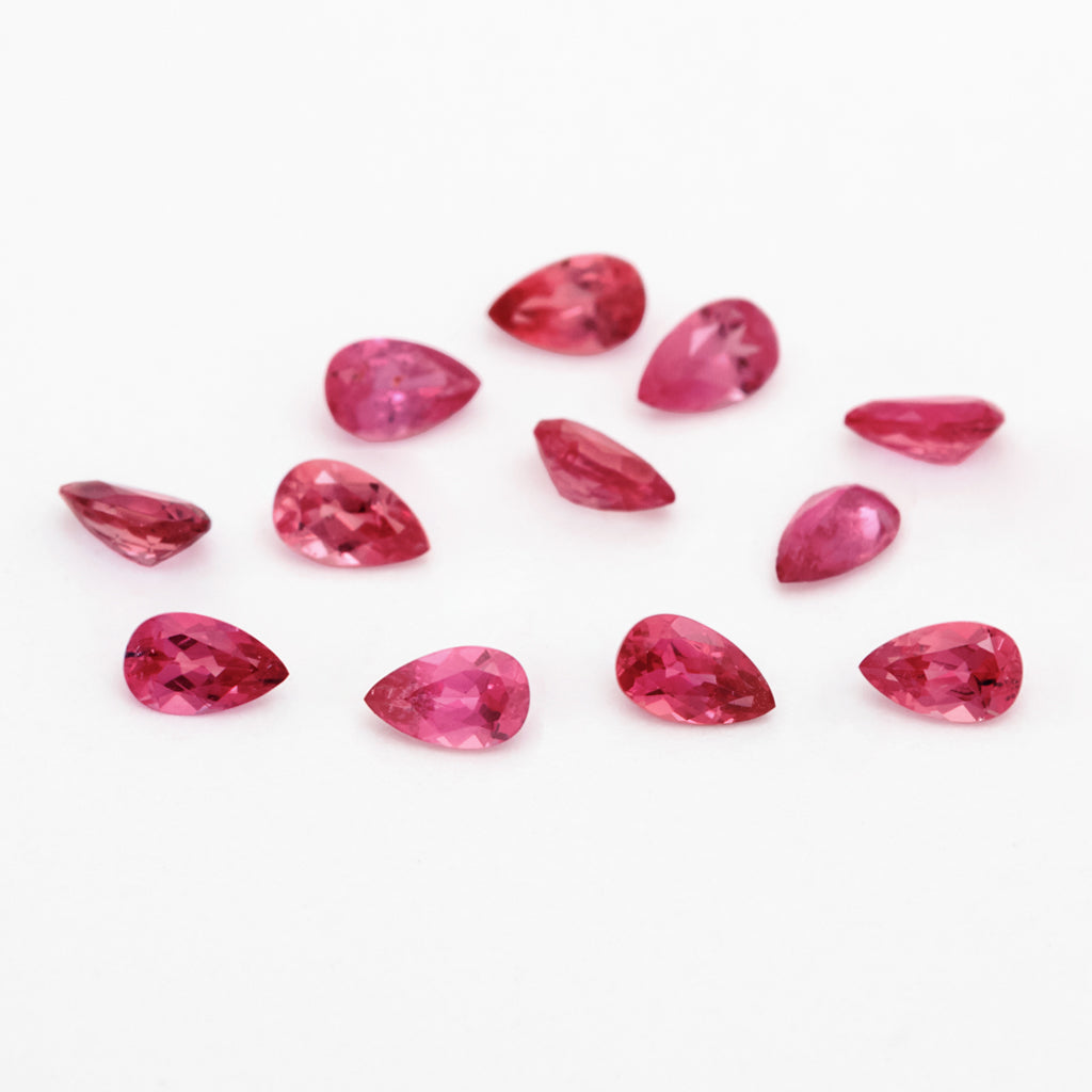 3x2 to 5x3mm Untreated Bright Winza Ruby Pears
