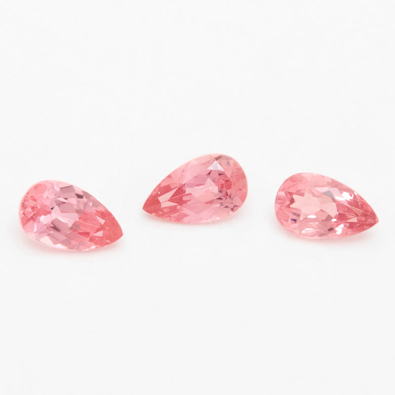 3x2 to 5x3mm Padparadscha Untreated Tanzanian Sapphire Pears