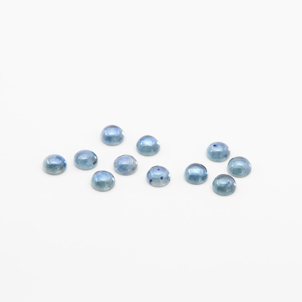2.5 to 3.5mm Medium Blue Montana Sapphire Round Cabs