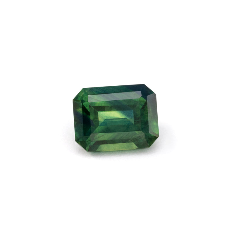 2.23ct Dark Green Australian Sapphire Emerald Cut