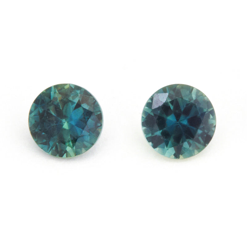 4-6mm Dark Teal Australian Sapphire Rounds