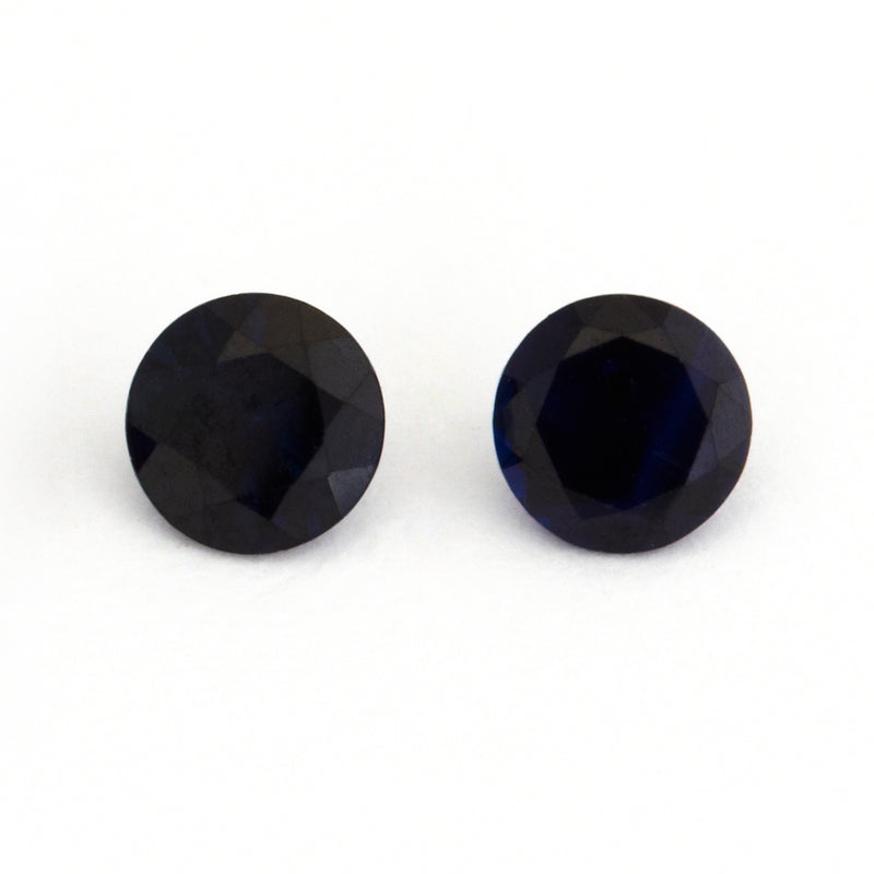 4-6mm Midnight Blue Australian Sapphire Rounds