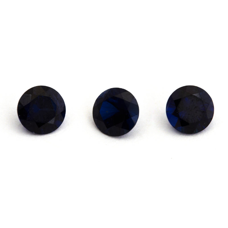 4-6mm Midnight Blue Australian Sapphire Rounds