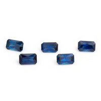 5x3 to 6x4mm Bright Blue Australian Sapphire Brilliant Emerald Cuts